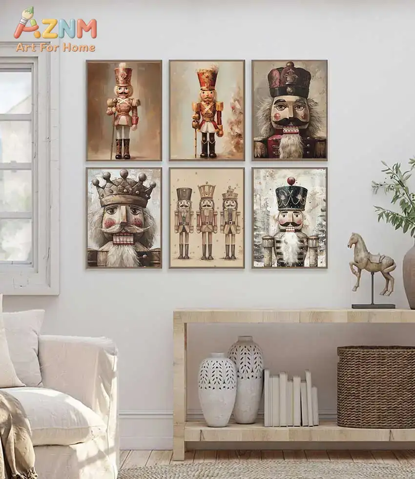Nutcracker Figurine - لوحة فنية جدارية قديمة من AZNM