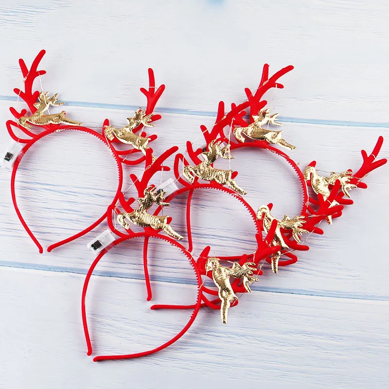 Reindeer Antlers Headband - 20 قطعة، عصابات رأس على شكل
