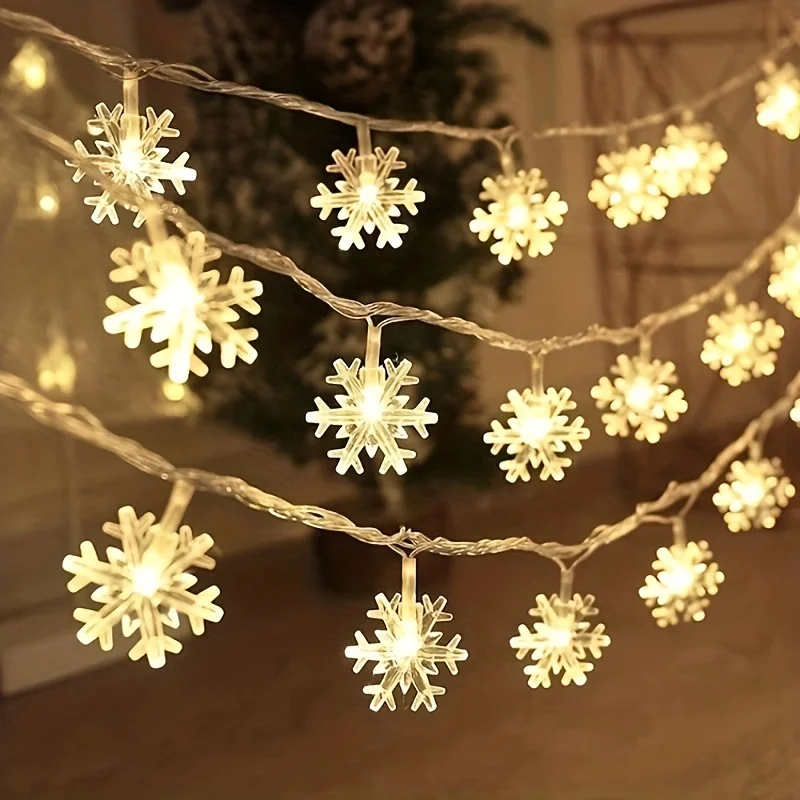 أضواء ستارة على شكل ندف الثلج  - مراجعة Led Fairy String Lights وسعره