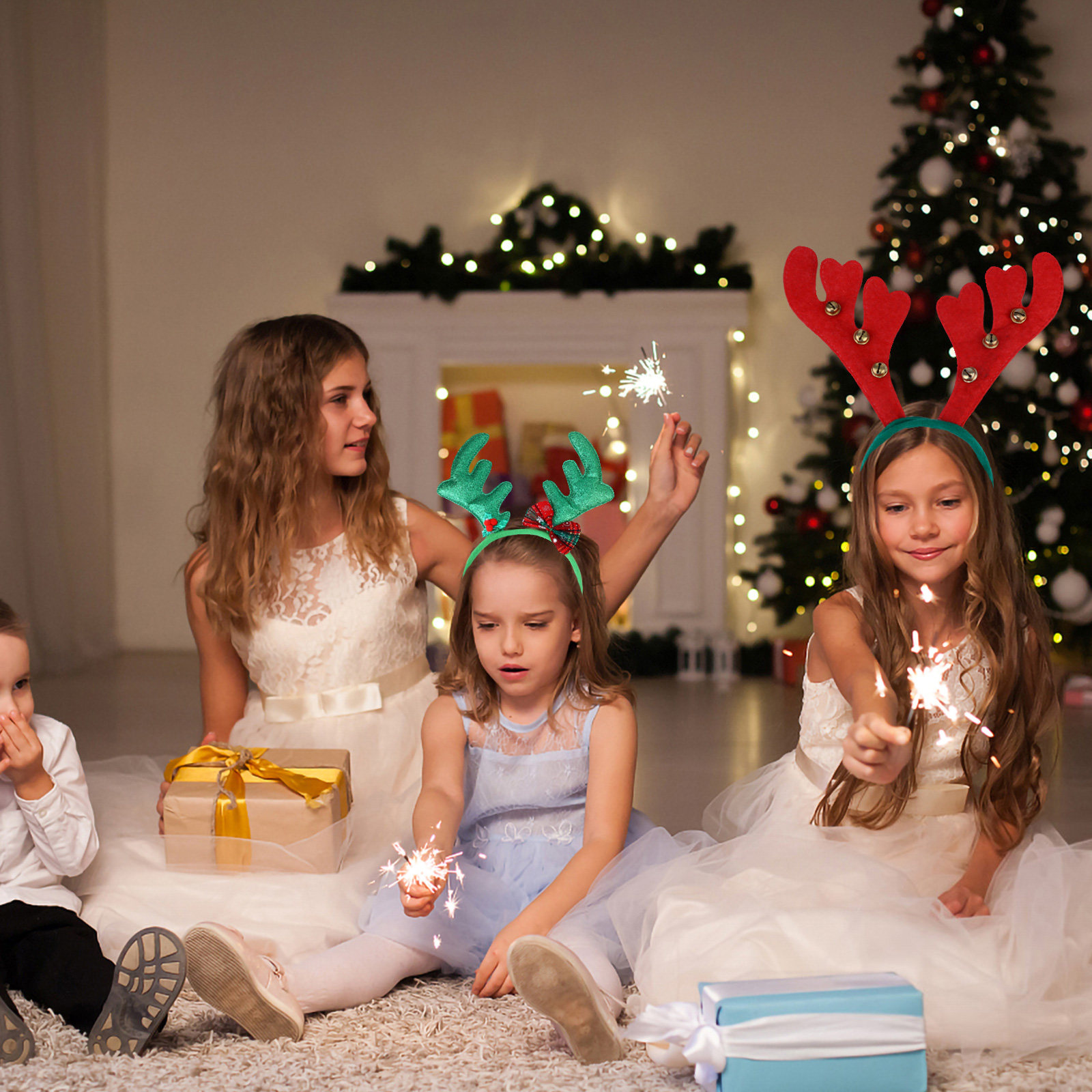 8 قطع من إكسسوارات الشعر على ش - مراجعة Reindeer Antlers Headband وسعره